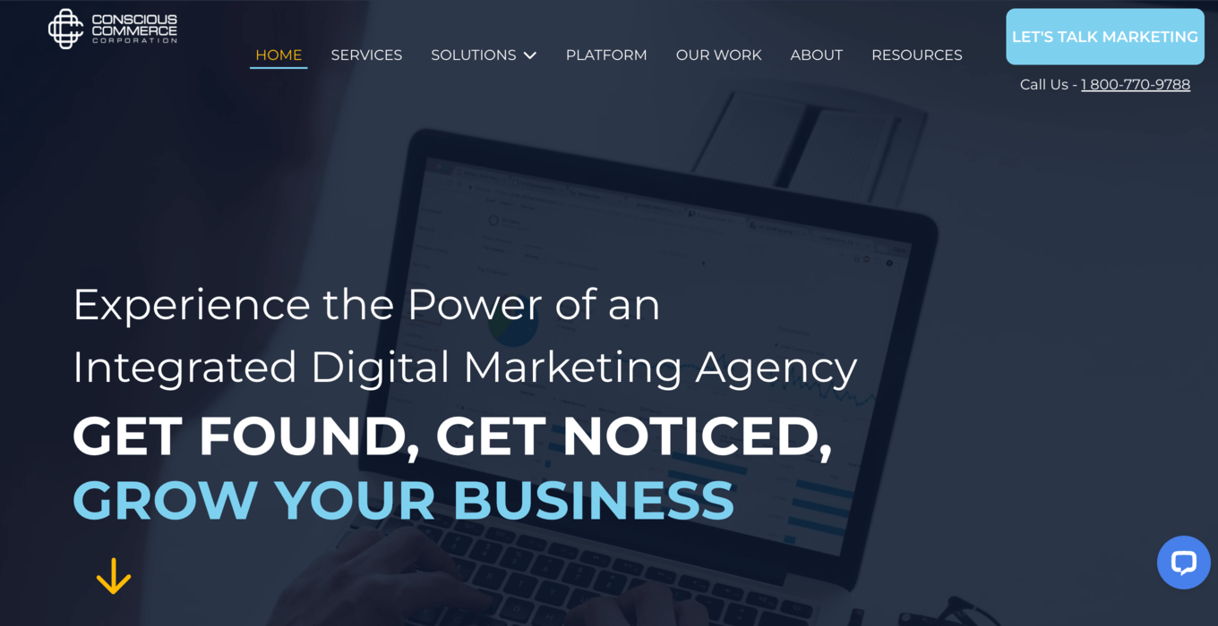 concious commerce corporation landing page