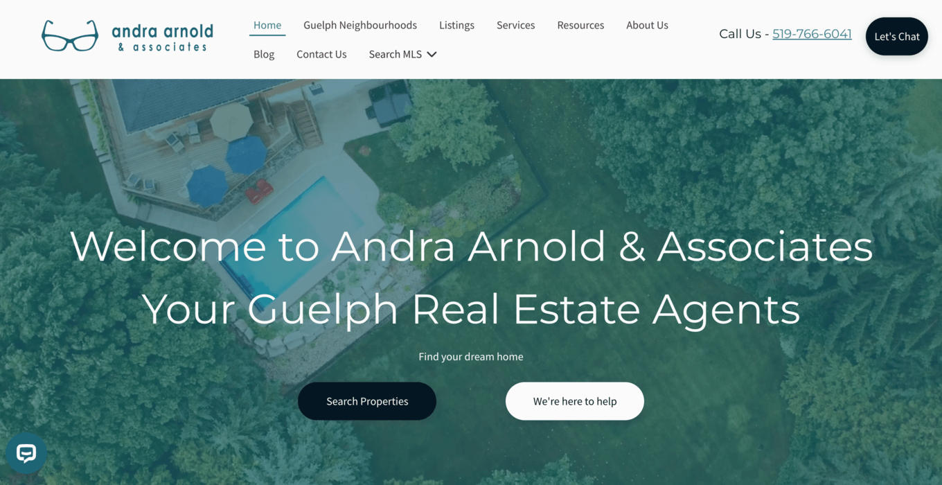 andra arnold & associates landing page