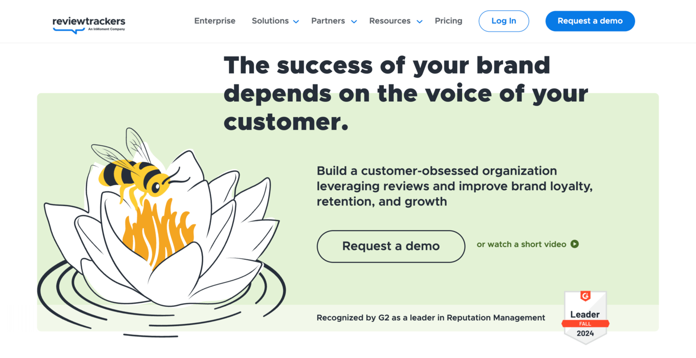 reviewtrackers main page
