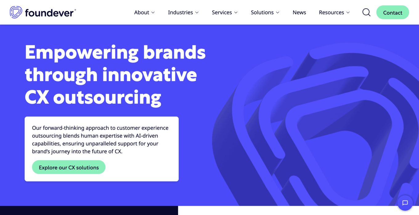 Foundever landing page