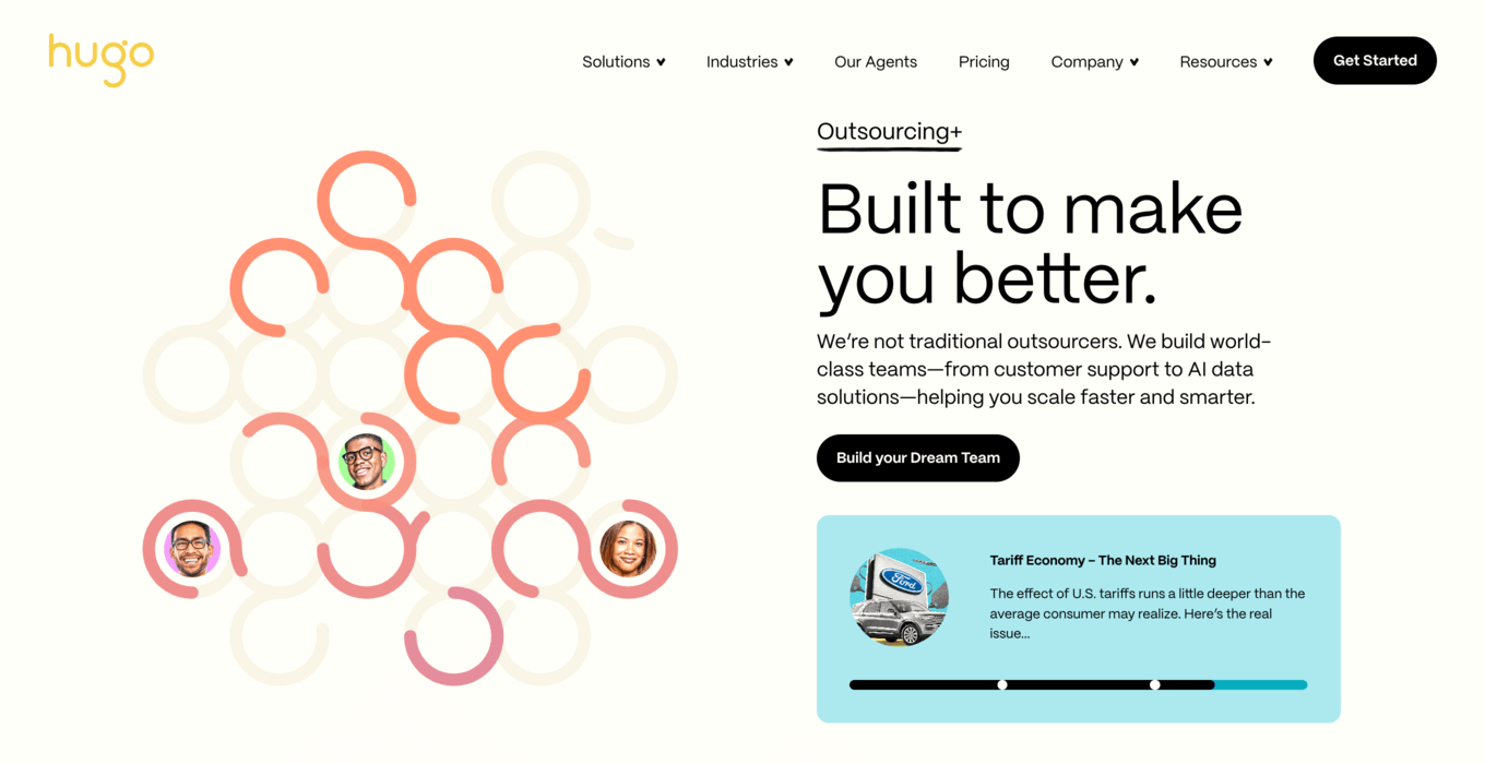 Hugo landing page