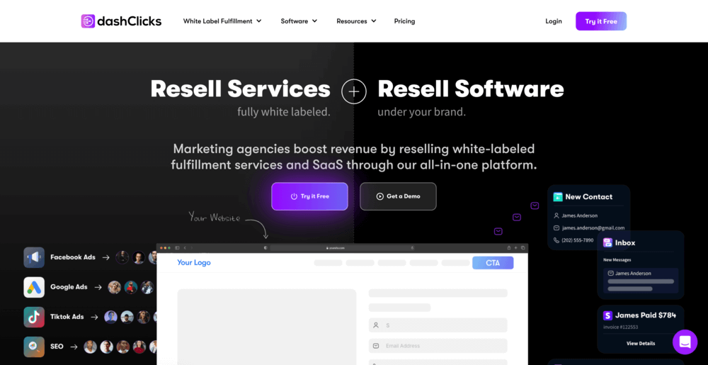 dashclicks landing page