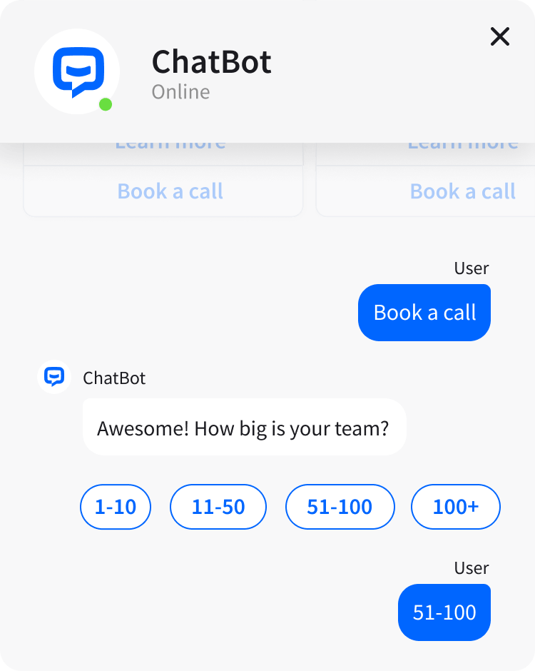 ChatBot’s button responses